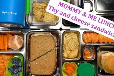 Turkey sandwich "Mommy and Me" lunches | Easy and healthy kids lunch bento | Week 4, Lunch 1