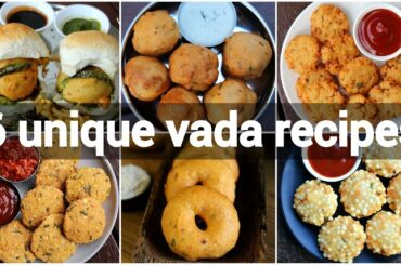 6 unique and easy vada recipes collection | instant vadai recipes | south indian vada recipes