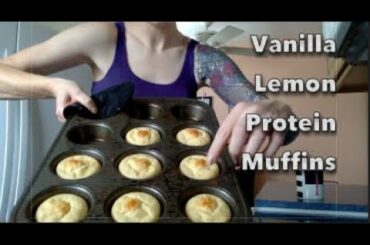 Low Calorie Vanilla Protein Lemon Muffins! Easy how to step by step