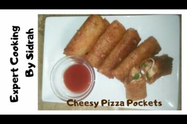 Cheesy Pizza Pockets || Bread Pizza Roll || Lunch box ideas for kids || Expert Cooking ||
