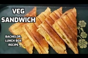 veg sandwich l bachelor, lunch box recipe l easy l quick l tamil