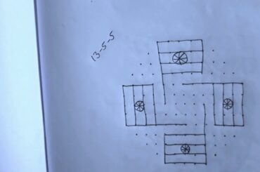 13-5-5 dots simple and easy rangoli || sankranthi muggulu || pongal kolam