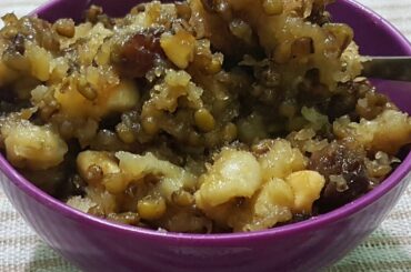 Sweet salad recipe/Healthy snacks for kids/Banana sweet recipe/Sweet with banana and green peas.