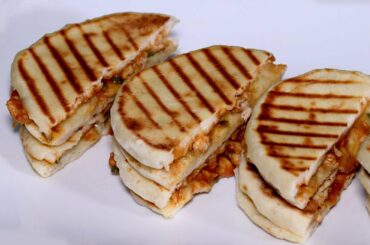 BBQ Chicken Panini Sandwich Recipe | Chicken Grilled Sandwich | Kitchen With Amna
