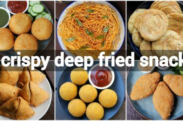 6 deep fried street food recipes | evening snack recipes collection | deep fried snack recipes