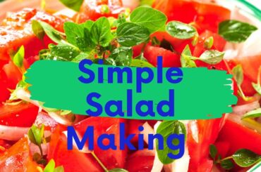 Simple Easy Salad of Cucumber  Caret Onion lemon Tomato - How to Make Smile Easy salad in 6  Minutes
