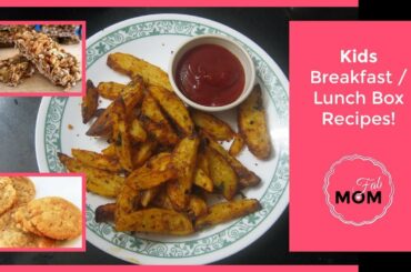 3  Kid's Breakfast and Lunch Box Recipes | Healthy Snacks Recipes | Low oil snacks recipes