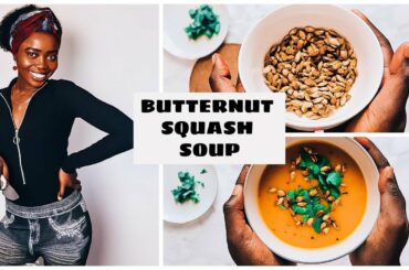 EASY ROASTED BUTTERNUT SQUASH SOUP - HEALTHY RECIPES