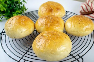 Burger Buns Recipe | Best Eggless Hamburger Buns | Super Soft Bakery Style Breads