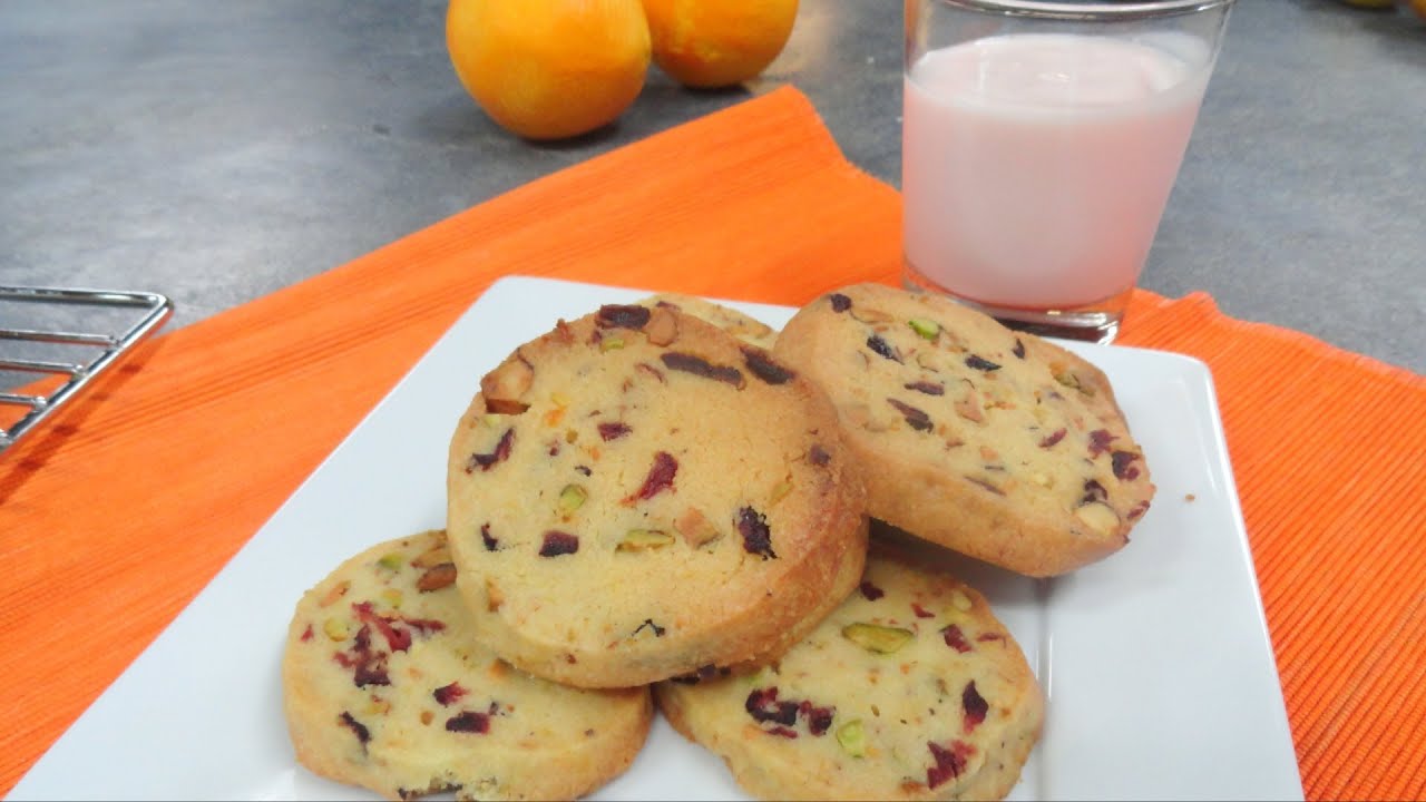 How to Make Pistachio Cranberry Shortbread Cookies Flavored with Orange Video Recipe by Bhavna How to Make Pistachio Cranberry Shortbread Cookies Flavored with Orange Video Recipe by Bhavna