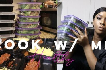 COOK WITH ME + Healthy Meal Prep (Spaghetti Squash & Cranberry Walnut Salad)