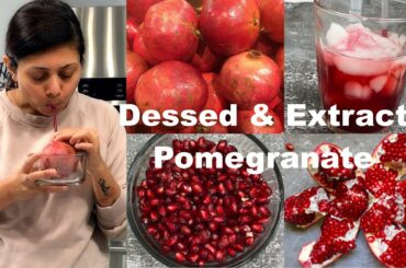 How to Deseed Pomegranate (Anar) & Extract Juice Video Recipe | Bhavna's Kitchen