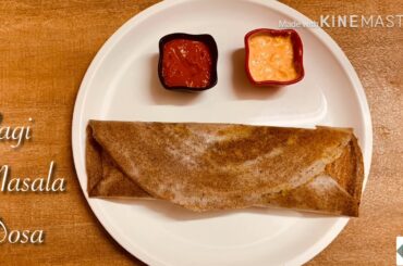 Ragi masala Dosa recipe||ragi dosa||healthy breakfast recipe||masala dosa