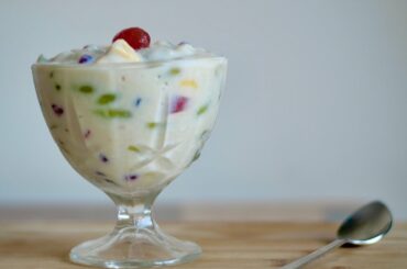 കസ്റ്റാർഡ് പൗഡർ ഇല്ലാതെ ഫ്രൂട്ട് സാലഡ് | Healthy Fruit Salad without Custard Powder| Koovapodi salad