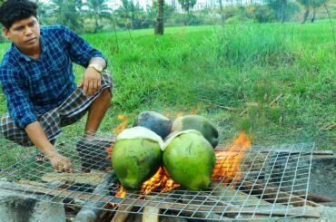 Primitive Technology - TENDER COCONUT CHICKEN - Healthy Chicken Recipe - Cooking skill Village Food