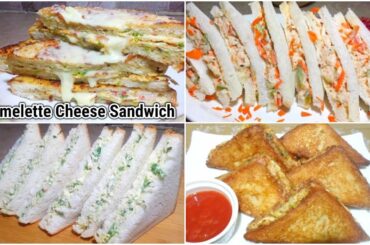 4 Quick And Easy Sandwiches Recipe | Tea Time Snack Recipe