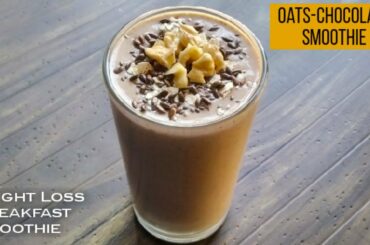 Oats Chocolate Smoothie With Flax Seeds | Healthy Vegan Smoothie for Weight Loss