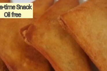 Oil free Bread Samosa recipe / How to make bread samosa / Easy Kids snack / Healthy evening snack