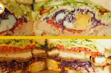Japanese style Wanpaku Sandwich 2 ways Recipe By Food Fusion