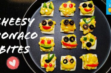 Cheesy Monaco Bites | Monaco Biscuit Toppings | Healthy Snacks Ideas | Party Appetizers