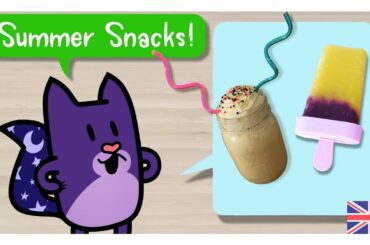 DIY 🍓 4 SUMMER RECIPES for FAMILY - SNACKS 🍦 ICE CREAM, FRUIT, MILKSHAKES | Gato Rainbow & Gata Moon