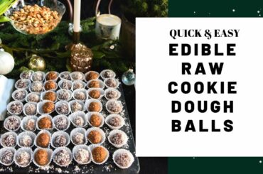 3 EDIBLE HOLIDAY COOKIE DOUGH Ball Recipes, Quick, EASY, and HEALTHY! : Countdown to Xmas Day 21