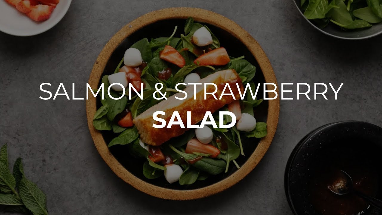Salmon Salad with Strawberries and Spinaches – Healthy Recipe Salmon Salad with Strawberries and Spinaches - Healthy Recipe