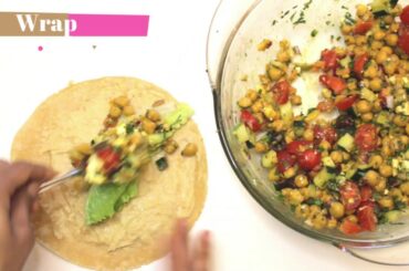 Mediterranean dressing, salad and wrap