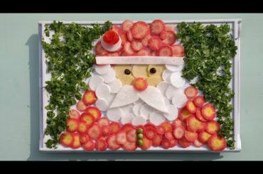 Christmas Santa With || Vegetables Salad 🥗 kitchen idea || Art Ideas