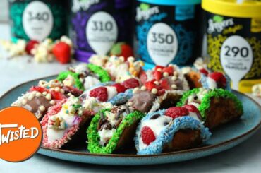 Homemade Lower Calorie French Toast Ice Cream Tacos | Twisted