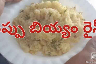 పప్పు బియ్యం రైస్ తయారి విధానం/simple breakfast for rice/healthy breakfast