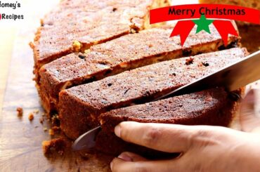 Healthy Whole Wheat Kerala Fruit Cake Recipe Without alcohol - Kerala Plum Cake  | Skinny Recipes