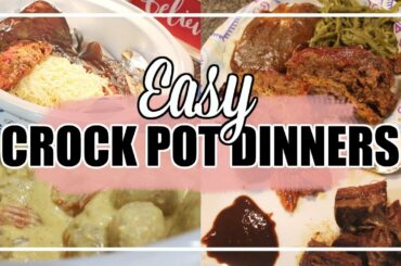 🍴🥔🍝 4  DUMP & GO CROCK POT RECIPES | QUICK & EASY CROCK POT RECIPES