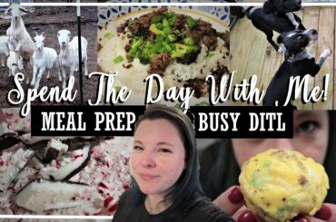 Spend The Day With Me//Peppermint Bark Recipe//Meal Prepping//Breakfast Recipe//GRWM