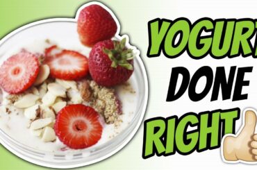 Strawberry Nut Protein Yogurt Recipe For Weight Loss (KEEPS YOU FULL!) | LiveLeanTV