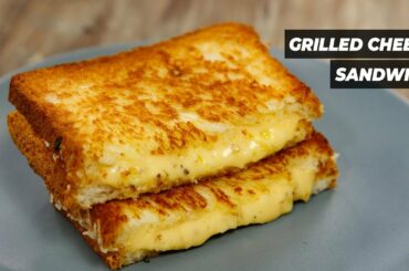 Grilled Cheese - Cafe Style Double Cheeze Sandwich Recipe - CookingShooking