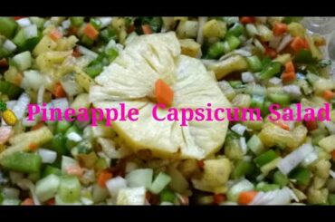 Pineapple Capsicum  Salad/Healthy Vegetable Salad Recipe Video - How to Make Healthy Vegetable Salad