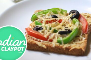 Easy & Healthy Bread Pizza Recipe - The Indian Claypot