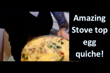 DELICIOUS and EASY stove top healthy egg quiche (you have to try)