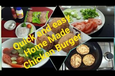Quick and Easy Homemade Chicken Burger|| Healthy and Hygienic Lunch Box For School ||Best for guests