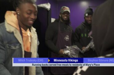 Vikings RBs serve healthy meals to residents in need