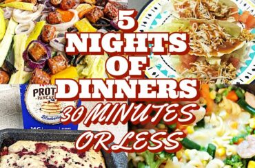 5 NIGHTS OF DINNERS 30 MINUTES OR LESS! Weight Watchers Recipe Ideas! | VLOGMAS Day 20