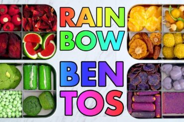 Rainbow Bento Snack Boxes! Colorful Vegan + Vegetarian Recipes Inspiration! - Mind Over Munch!