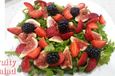 Fruity Salad Recipe| Figs,Strawberries and Arugula Salad
