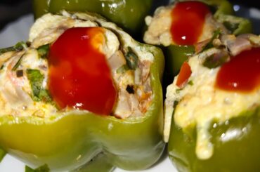 Stuffed capsicum recipe | Egg stuffed capsicum | Capsicum recipes | Egg recipes | snack recipe