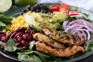 Healthy Taco Salad with Cilantro Lime Vinaigrette