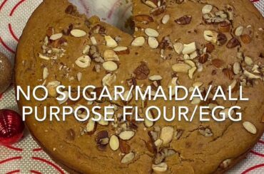 Healthy Plum/Dry fruit Wheat cake - NO Maida/all purpose flour/Sugar/Egg