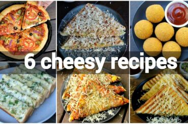 6 easy cheesy snack recipes collection | simple recipes with cheese | mozzarella cheese indian