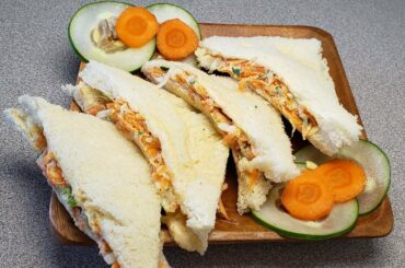 Veg Mayo Sandwich ¦ Mayonnaise Sandwich Recipe ¦ Breakfast Recipe ¦ Lunchbox Recipe |Indian Recipes