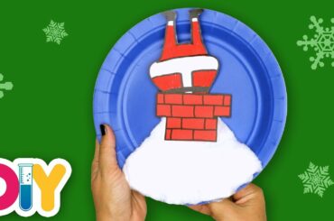 SANTA STUCK IN CHIMNEY | Paper Plate Craft | Fast-n-Easy | DIY Labs